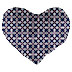 Kaleidoscope Tiles Large 19  Premium Heart Shape Cushions by jumpercat