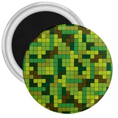 Tetris Camouflage Forest 3  Magnets by jumpercat