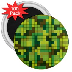 Tetris Camouflage Forest 3  Magnets (100 Pack) by jumpercat