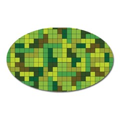 Tetris Camouflage Forest Oval Magnet by jumpercat