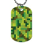 Tetris Camouflage Forest Dog Tag (One Side) Front