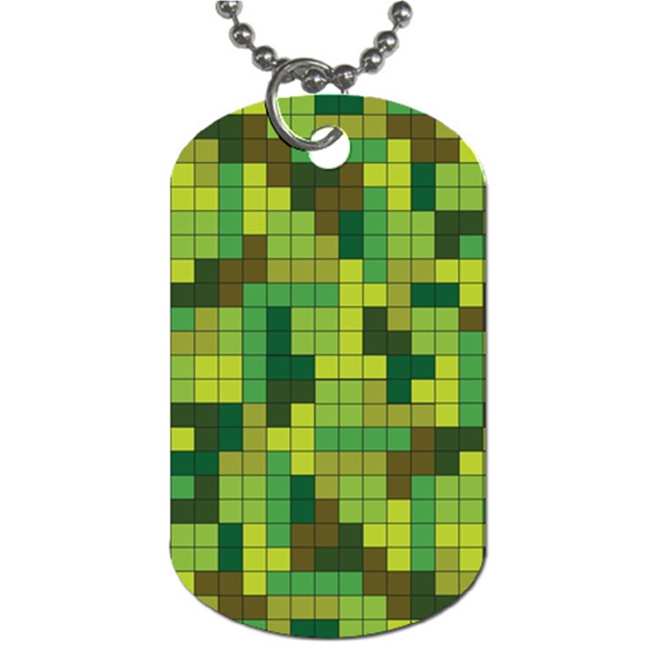 Tetris Camouflage Forest Dog Tag (One Side)