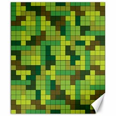 Tetris Camouflage Forest Canvas 20  X 24   by jumpercat