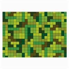 Tetris Camouflage Forest Large Glasses Cloth by jumpercat