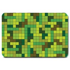 Tetris Camouflage Forest Large Doormat  by jumpercat