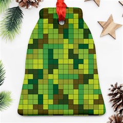 Tetris Camouflage Forest Ornament (bell)