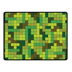 Tetris Camouflage Forest Double Sided Fleece Blanket (small)  by jumpercat