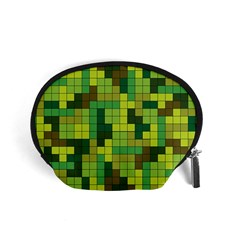 Tetris Camouflage Forest Accessory Pouches (small)  by jumpercat