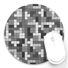 Tetris Camouflage Urban Round Mousepads by jumpercat