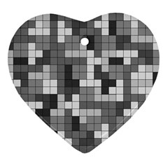 Tetris Camouflage Urban Ornament (heart) by jumpercat