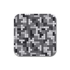 Tetris Camouflage Urban Rubber Square Coaster (4 Pack)  by jumpercat