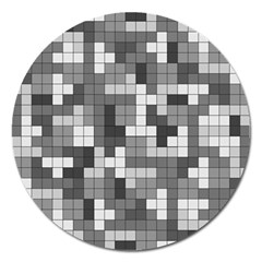 Tetris Camouflage Urban Magnet 5  (round) by jumpercat