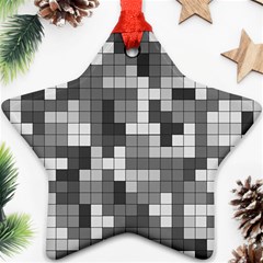 Tetris Camouflage Urban Star Ornament (two Sides) by jumpercat