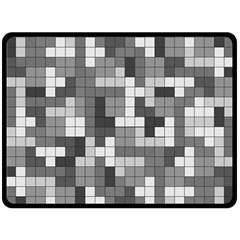 Tetris Camouflage Urban Fleece Blanket (large)  by jumpercat