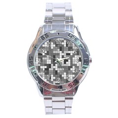 Tetris Camouflage Urban Stainless Steel Analogue Watch by jumpercat