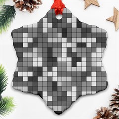 Tetris Camouflage Urban Ornament (snowflake) by jumpercat