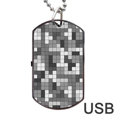 Tetris Camouflage Urban Dog Tag Usb Flash (one Side) by jumpercat