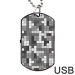 Tetris Camouflage Urban Dog Tag USB Flash (One Side) Front