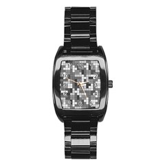 Tetris Camouflage Urban Stainless Steel Barrel Watch by jumpercat