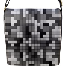 Tetris Camouflage Urban Flap Messenger Bag (s) by jumpercat