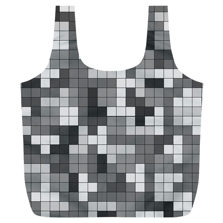 Tetris Camouflage Urban Full Print Recycle Bags (L) 