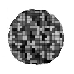 Tetris Camouflage Urban Standard 15  Premium Flano Round Cushions by jumpercat