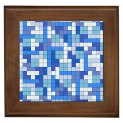 Tetris Camouflage Marine Framed Tiles by jumpercat