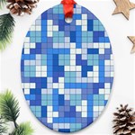 Tetris Camouflage Marine Ornament (Oval) Front