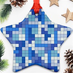 Tetris Camouflage Marine Ornament (star)