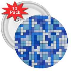 Tetris Camouflage Marine 3  Buttons (10 Pack)  by jumpercat