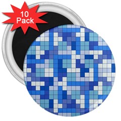 Tetris Camouflage Marine 3  Magnets (10 Pack)  by jumpercat