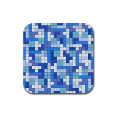 Tetris Camouflage Marine Rubber Coaster (square)  by jumpercat