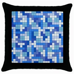 Tetris Camouflage Marine Throw Pillow Case (black) by jumpercat