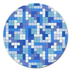 Tetris Camouflage Marine Magnet 5  (round) by jumpercat