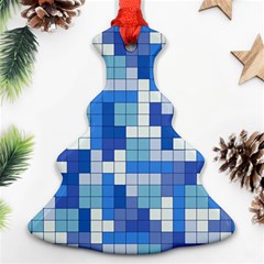 Tetris Camouflage Marine Christmas Tree Ornament (two Sides)