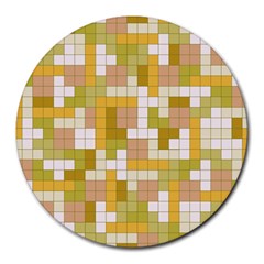 Tetris Camouflage Desert Round Mousepads by jumpercat