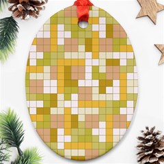 Tetris Camouflage Desert Ornament (oval)