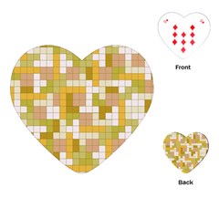 Tetris Camouflage Desert Playing Cards (heart) 