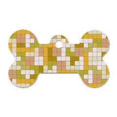 Tetris Camouflage Desert Dog Tag Bone (one Side) by jumpercat