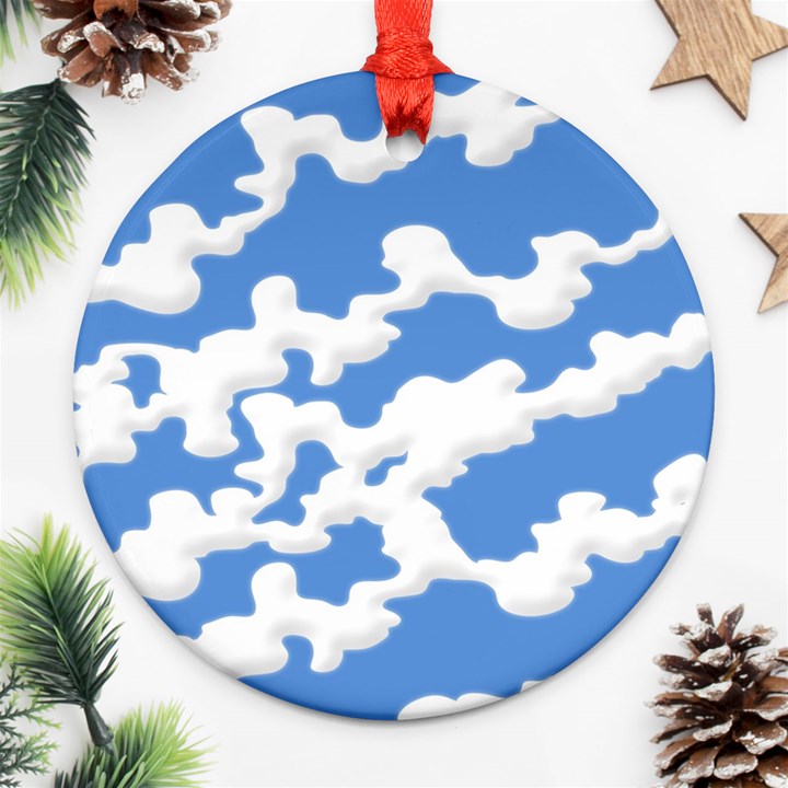 Cloud Lines Ornament (Round)