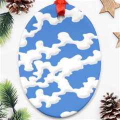 Cloud Lines Ornament (oval)