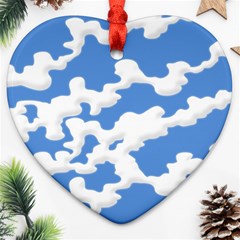 Cloud Lines Ornament (heart)