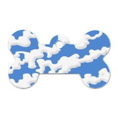 Cloud Lines Dog Tag Bone (two Sides) by jumpercat