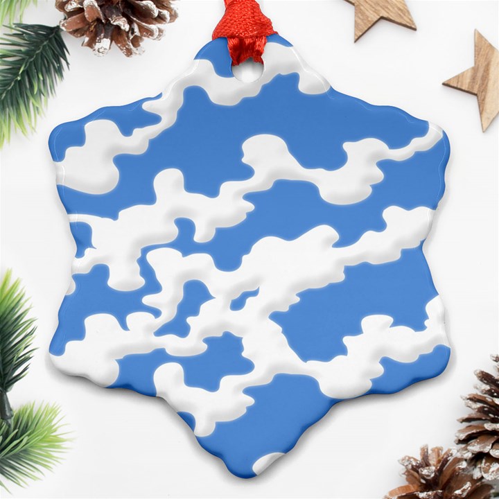 Cloud Lines Ornament (Snowflake)