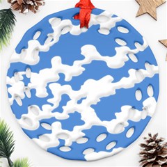 Cloud Lines Round Filigree Ornament (two Sides)