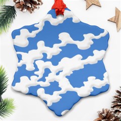 Cloud Lines Snowflake Ornament (two Sides)