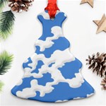 Cloud Lines Christmas Tree Ornament (Two Sides) Back