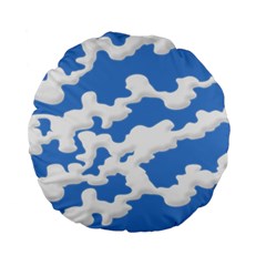 Cloud Lines Standard 15  Premium Round Cushions by jumpercat