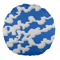 Cloud Lines Large 18  Premium Round Cushions by jumpercat