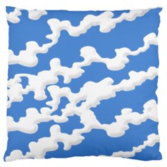 Cloud Lines Large Flano Cushion Case (two Sides) by jumpercat